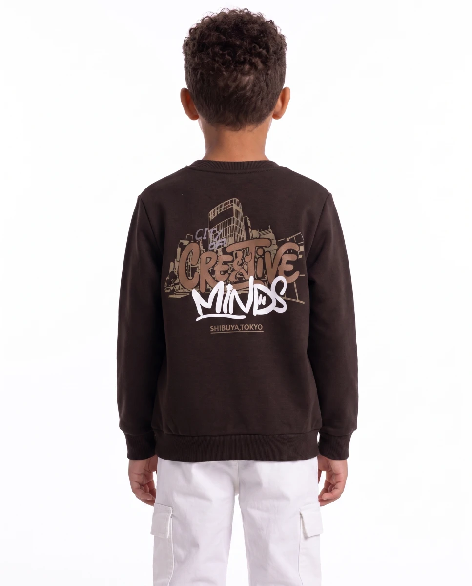 MINDS BASKILI 3 İP ERKEK ÇOCUK SWEAT 4194
