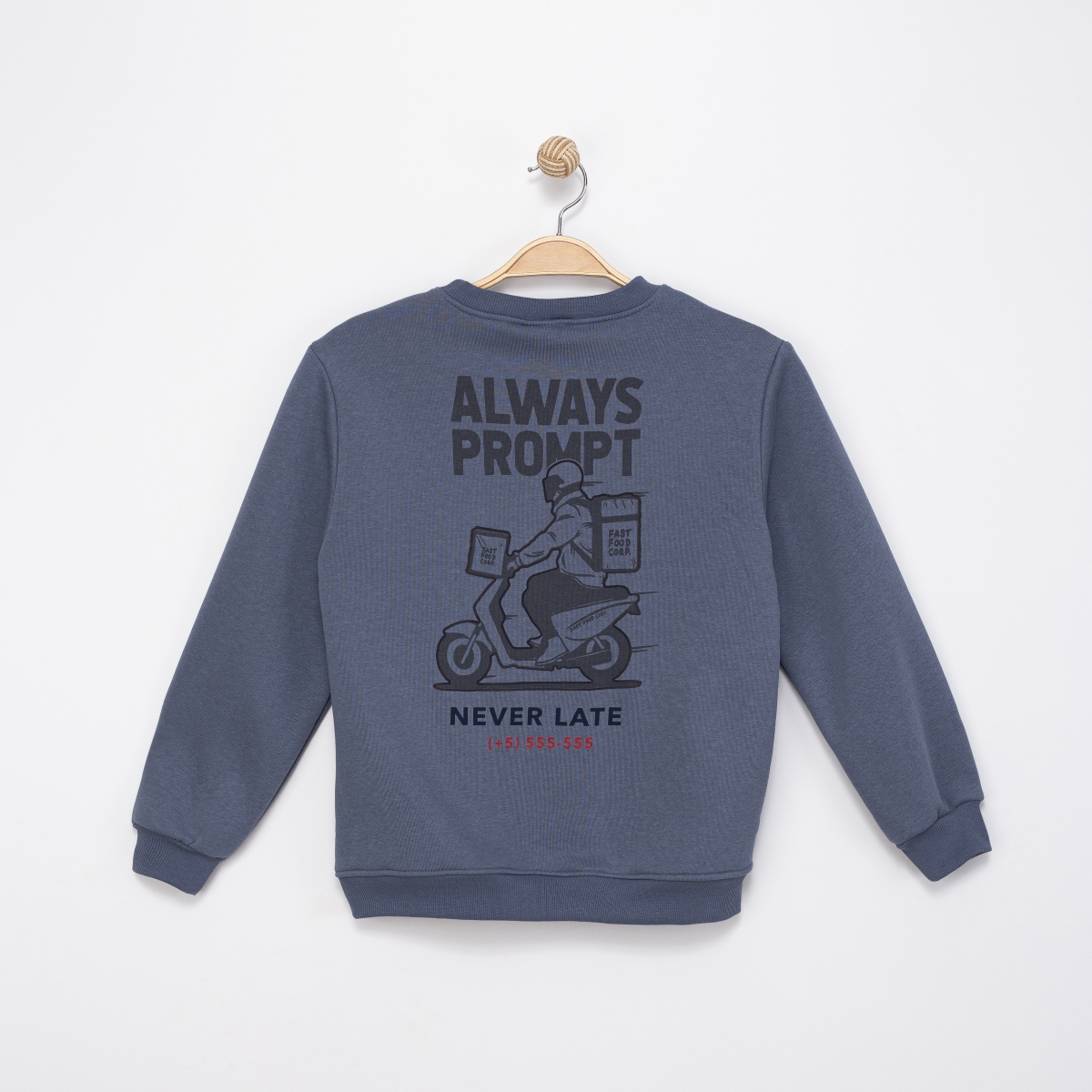 FAST FOOD BASKILI ERKEK ÇOCUK SWEAT 9525-4