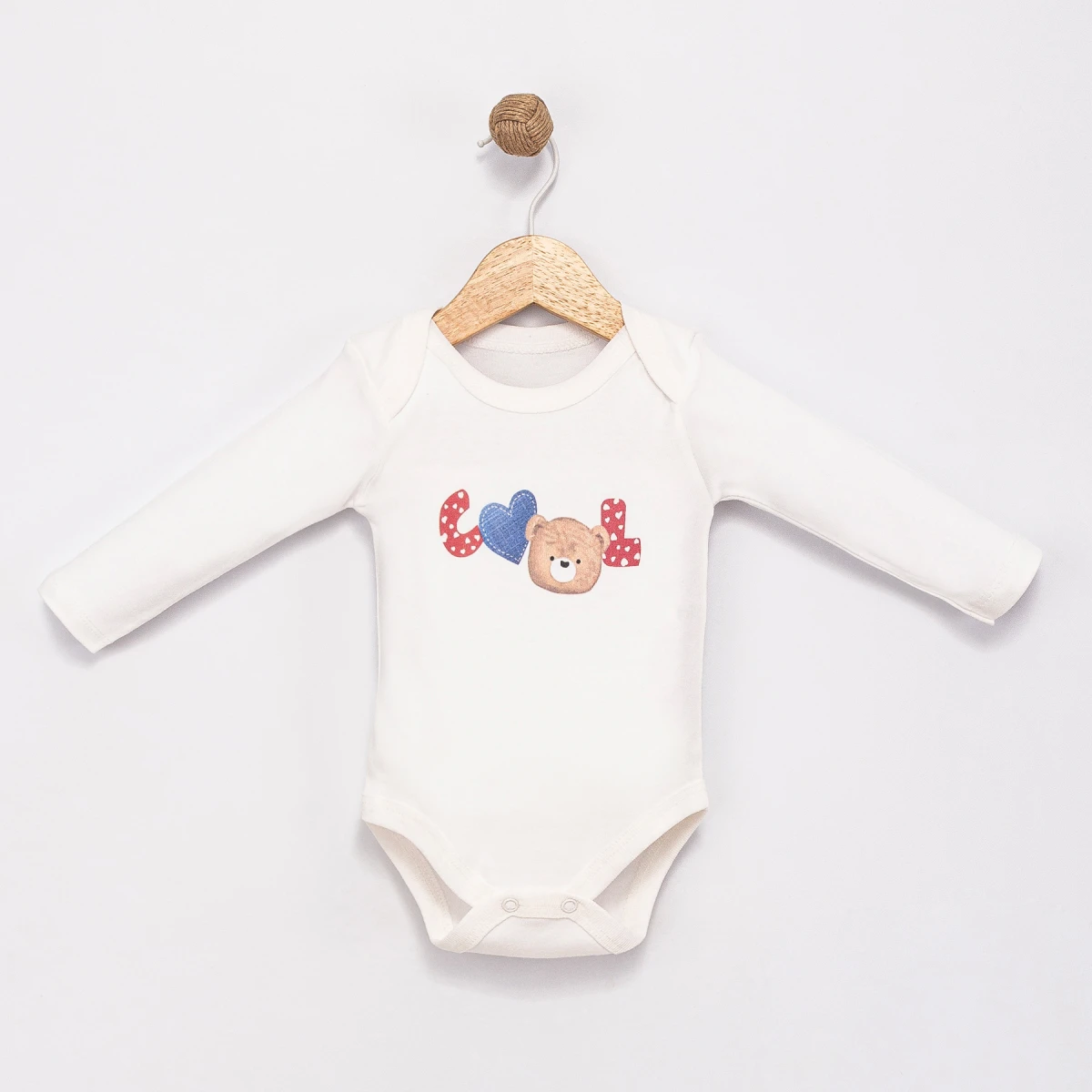 KALPLİ AYICIK PAMUKLU 3 LÜ KIZ BEBE TAKIM 6046