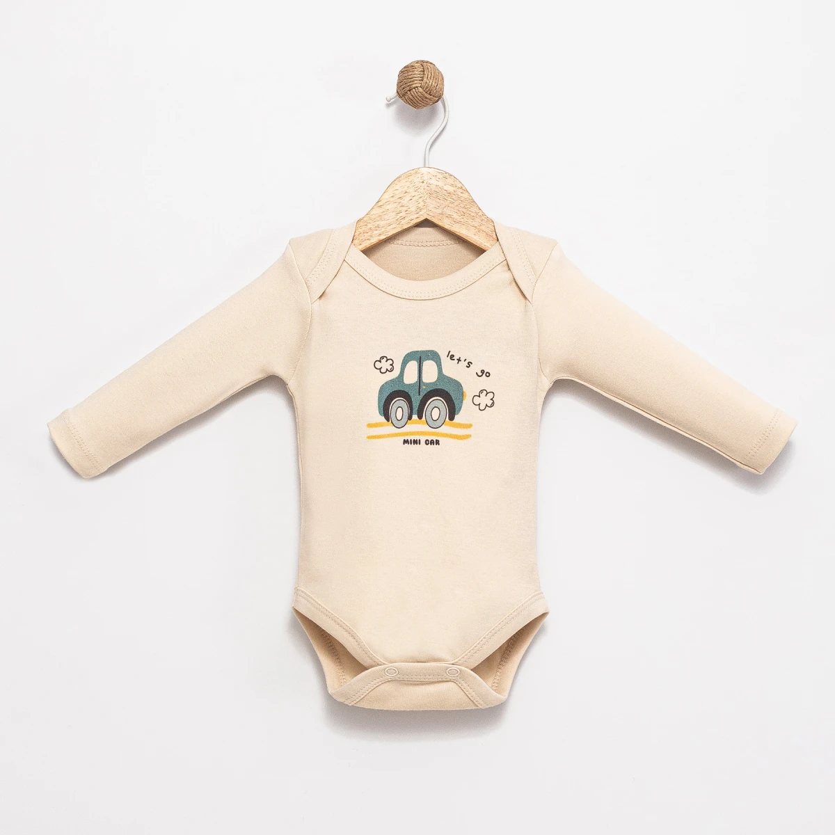 MİNİ ARABA BASKILI 3 LÜ ERKEK BEBE TAKIM 6107