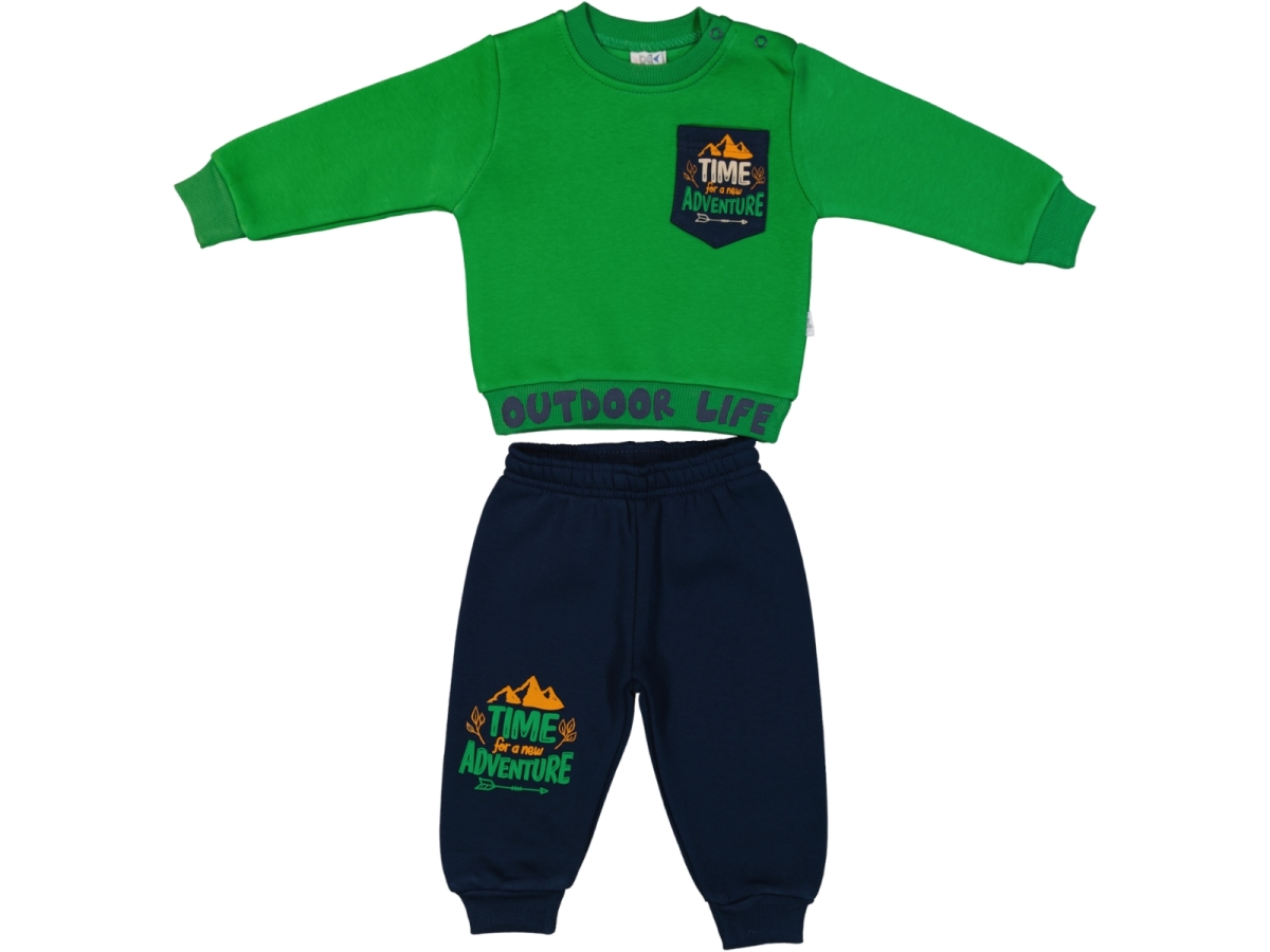 ADVENTURE BASKILI CEP DETAYLI 3 İP ERKEK BEBE TAKIM 25995