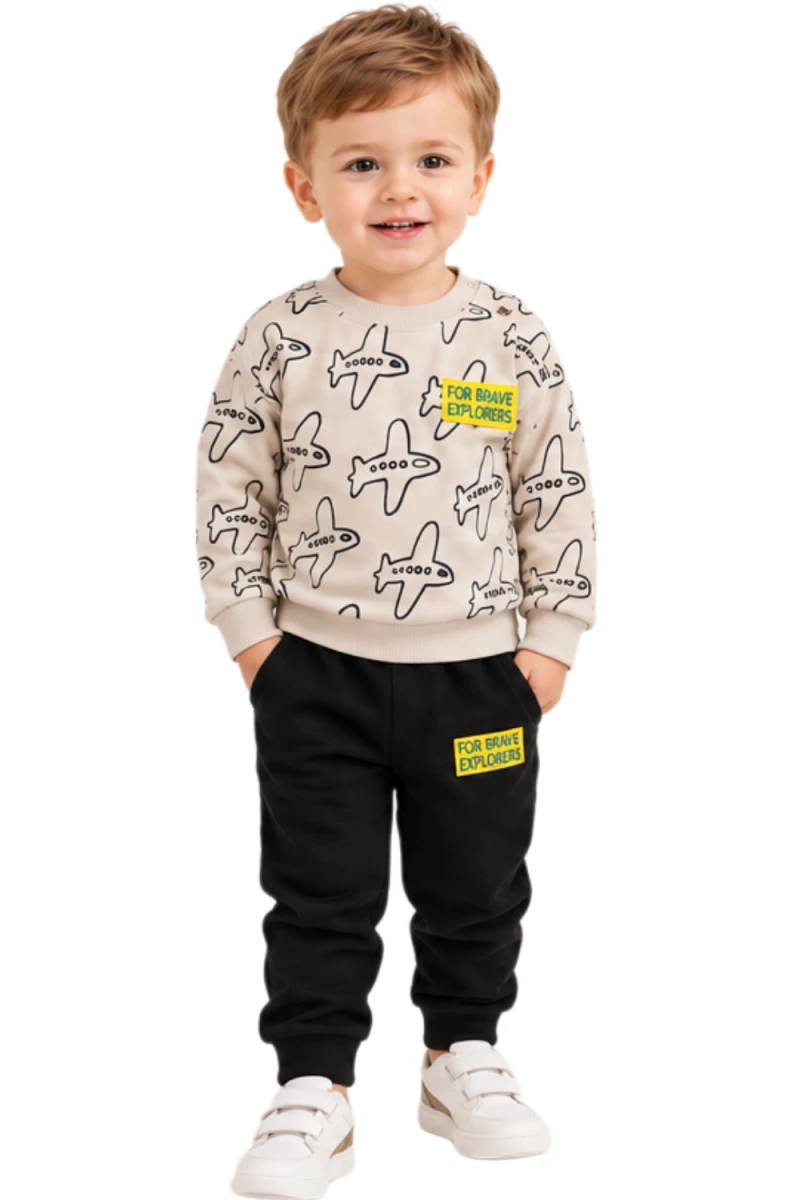 AEROPLANE 3 İP ERKEK BEBE TAKIM 26902