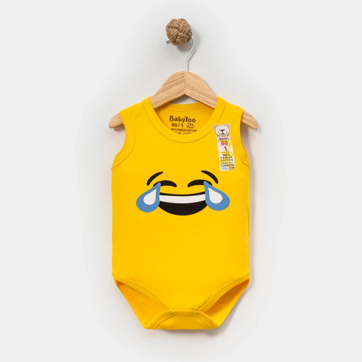 AĞLAYAN EMOJİ BASKILI ASKILI BEBE ÇITÇITLI BADİ 734501