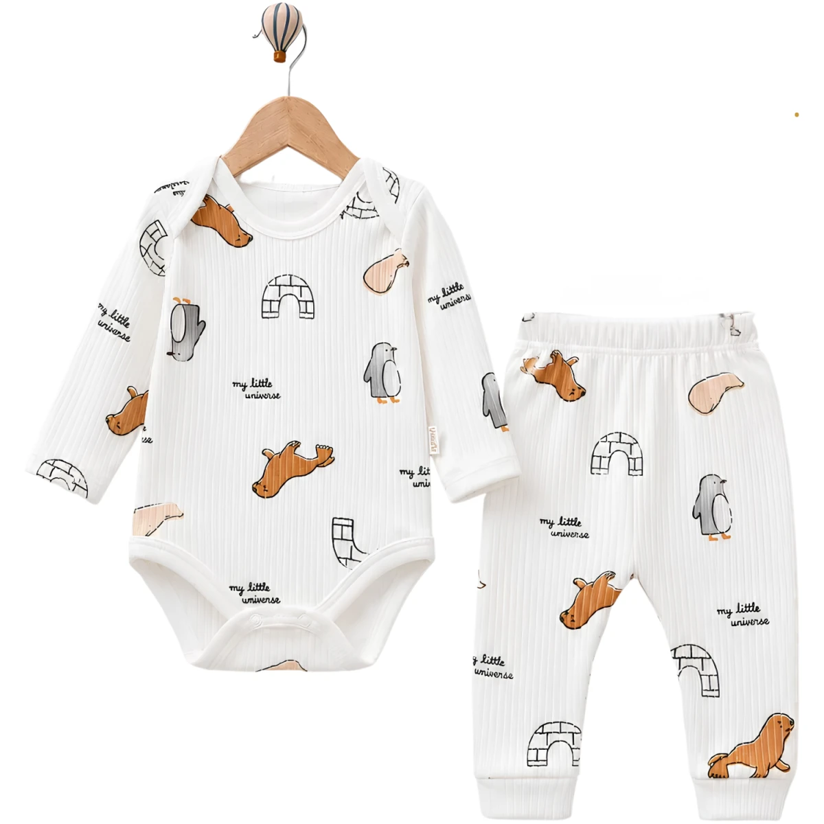 ALASKA PAMUKLU BADİLİ 2 Lİ BEBE TAKIM  50196