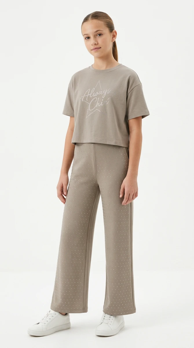 ALWAYS CHIC TAŞ BASKILI KIZ ÇOCUK OYSHO TAKIM 9468