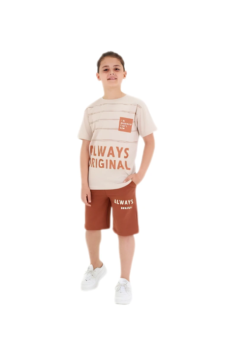 ALWAYS ORIGINAL BASKILI ERKEK ÇOCUK YAZLIK TAKIM 2608/2