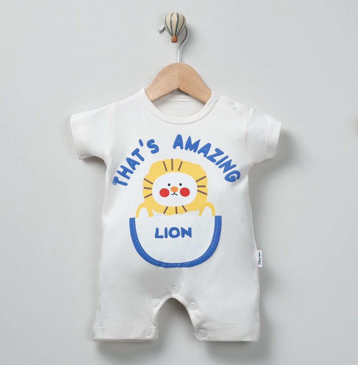 AMAZİNG LİON BASKILI YAZLIK ERKEK BEBE TULUM 447