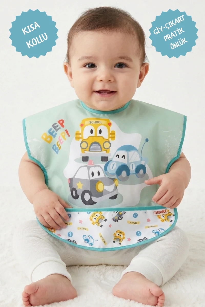 ARABA DESEN K.KOL.BAĞLAMALI KIZ BEBE ÖNLÜK 202604