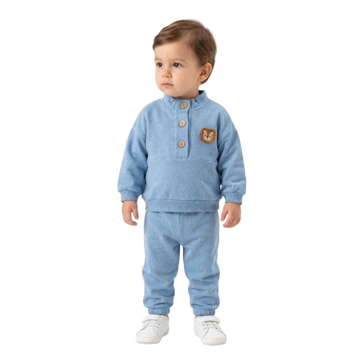 ASLAN NAKIŞLI 2 Lİ ERKEK BEBE TAKIM 1802