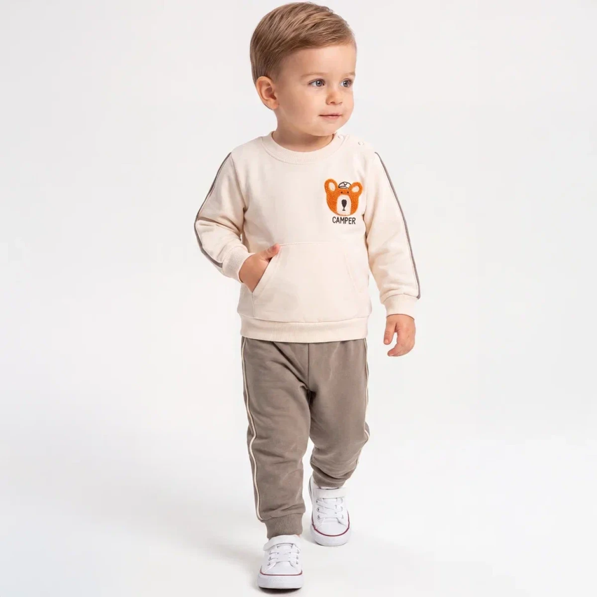 AYI NAKIŞLI İKİ İP ERKEK BEBE TAKIM 27104
