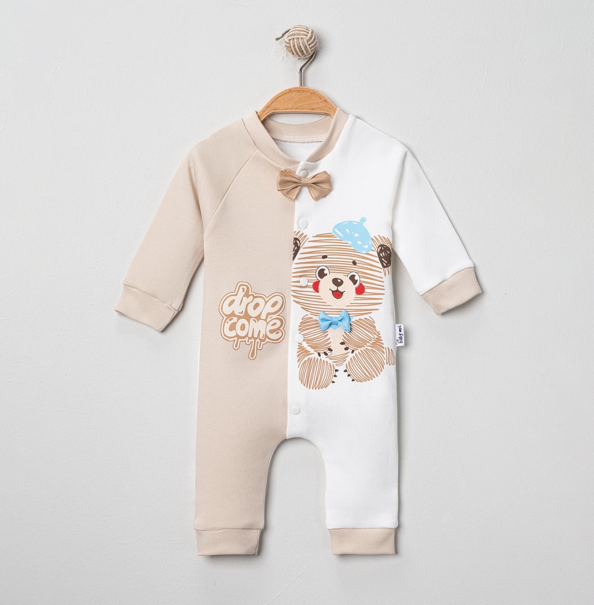 AYICIK BASKILI PAPYON DETAYLI BEBE TULUM 0270