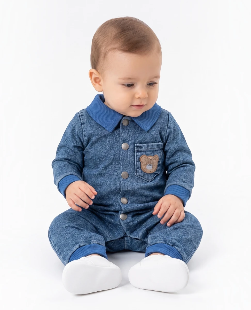 AYICIK CEPLİ DENİM BEBE TULUM 243242