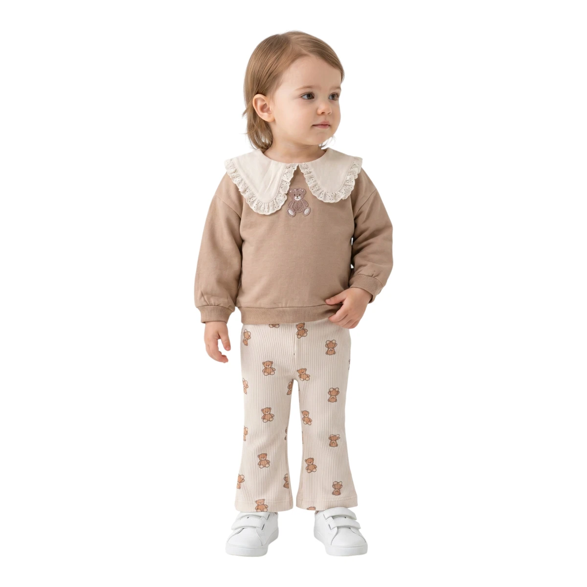 AYICIK FİTİLLİ 2 Lİ KIZ BEBE TAKIM 1807
