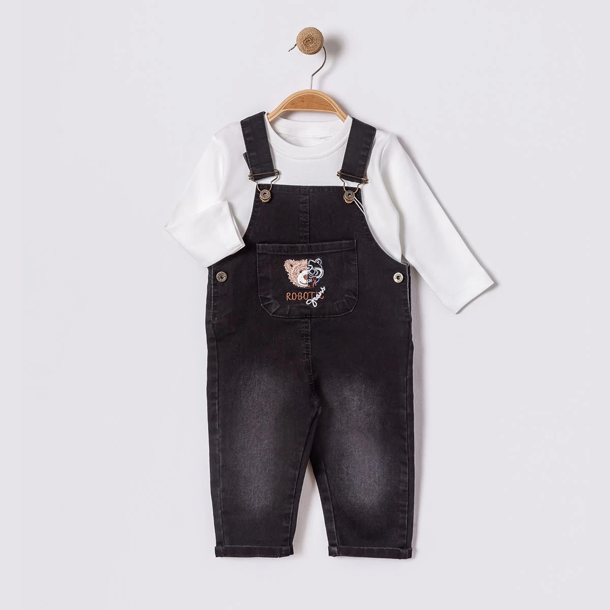 AYICIK NAKIŞLI BADİLİ KOT BEBE SLOPET 6350