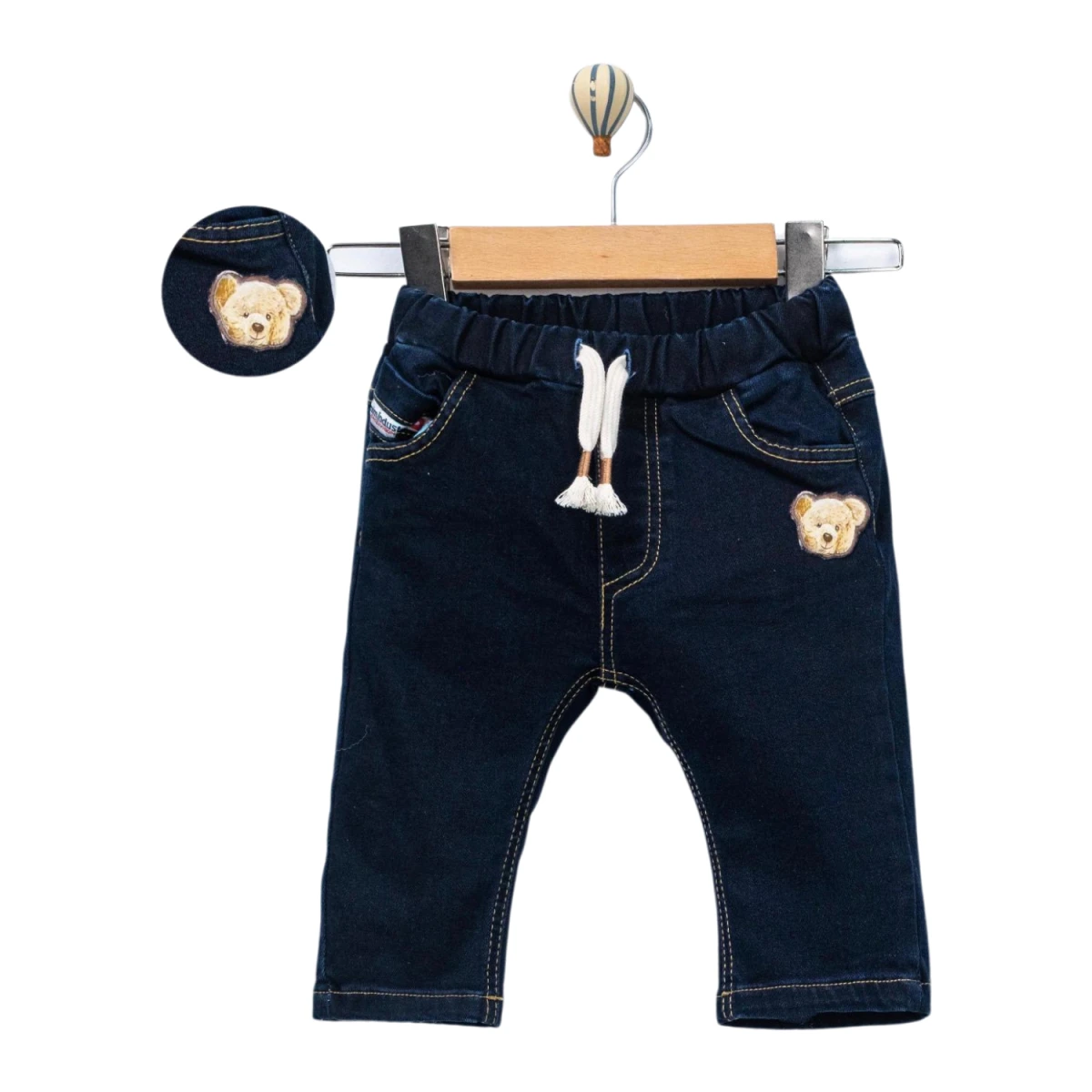 AYICIK NAKIŞLI DENİM BEBE PANTOLON 4017