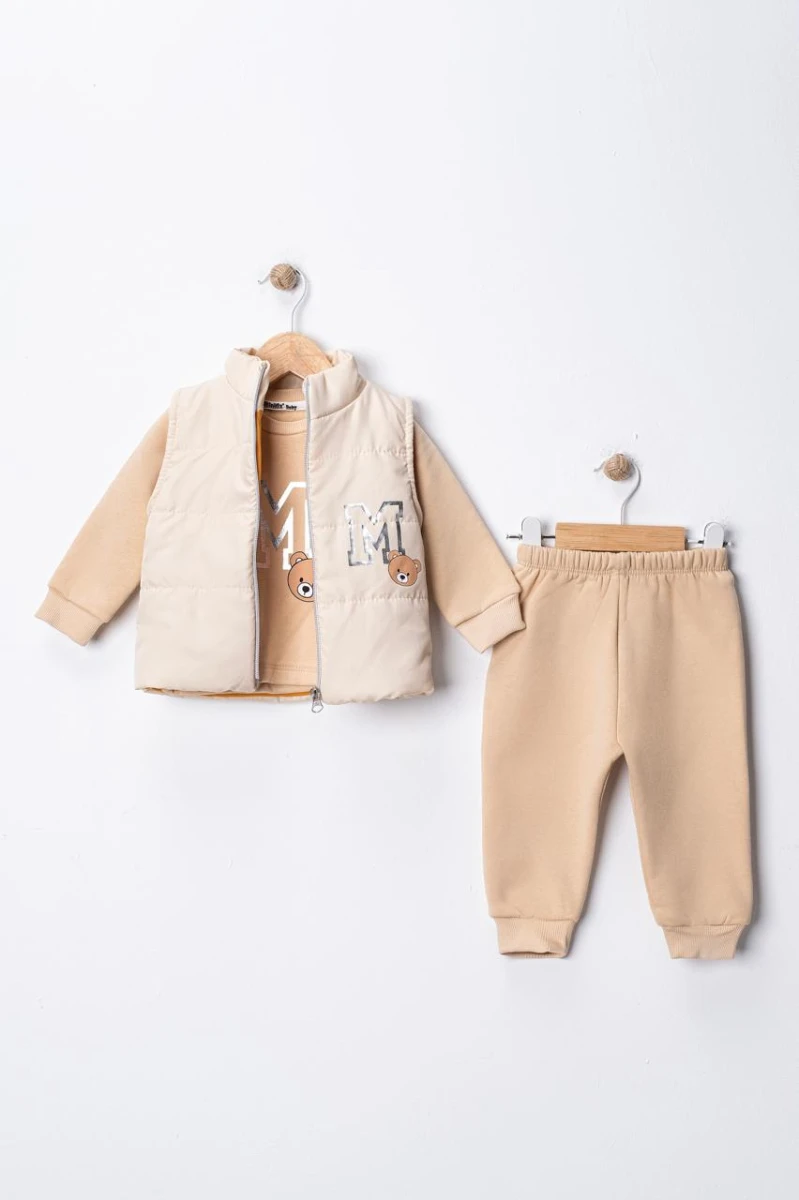 AYICIK YELEKLİ 3 İP BEBE TAKIM 26224