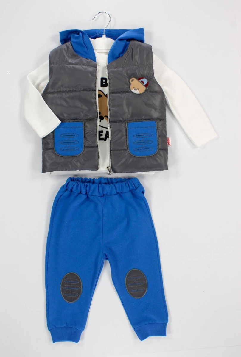 AYICIK YELEKLİ ERKEK BEBE TAKIM 938