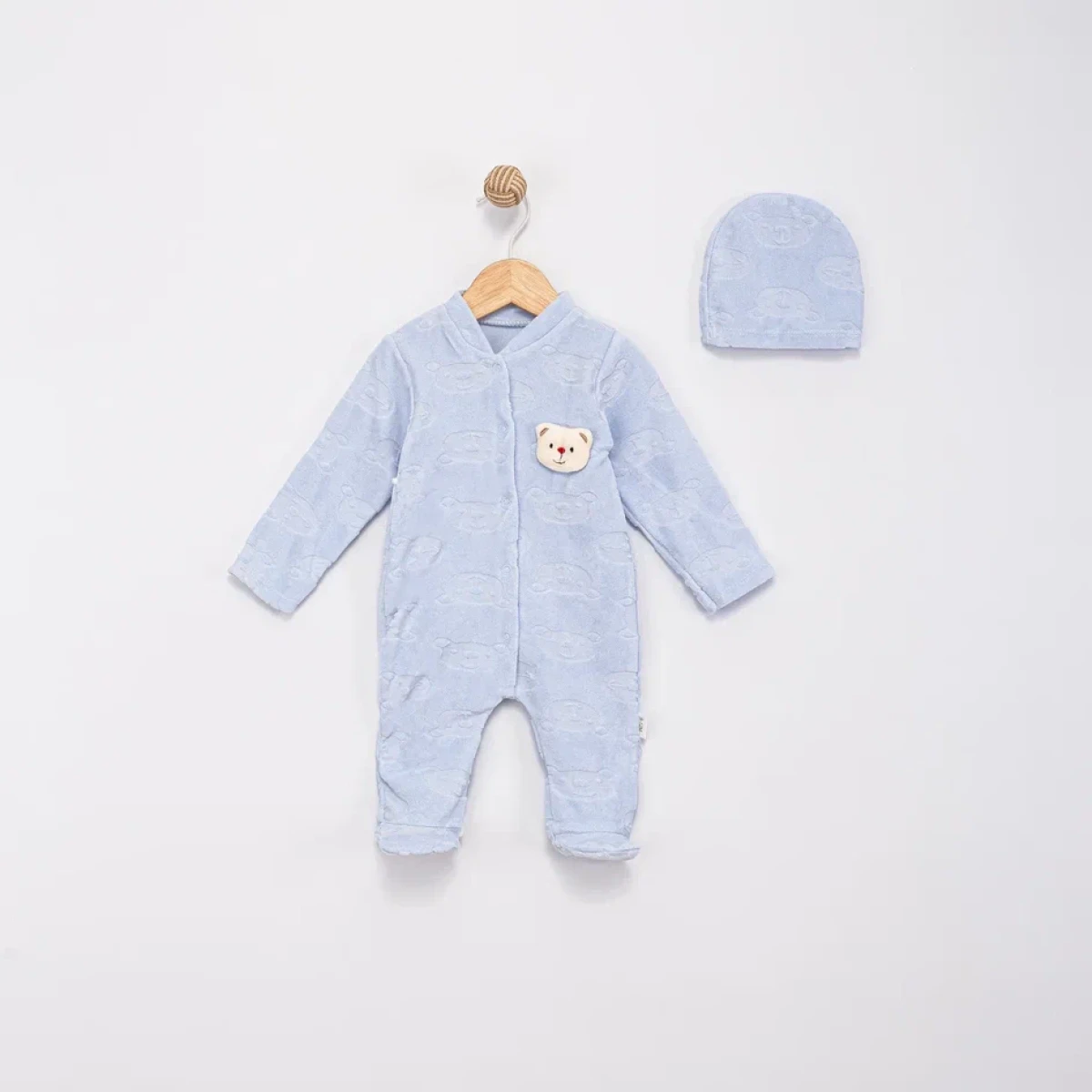 AYICIKLI KADİFE BEBE TULUM  1326