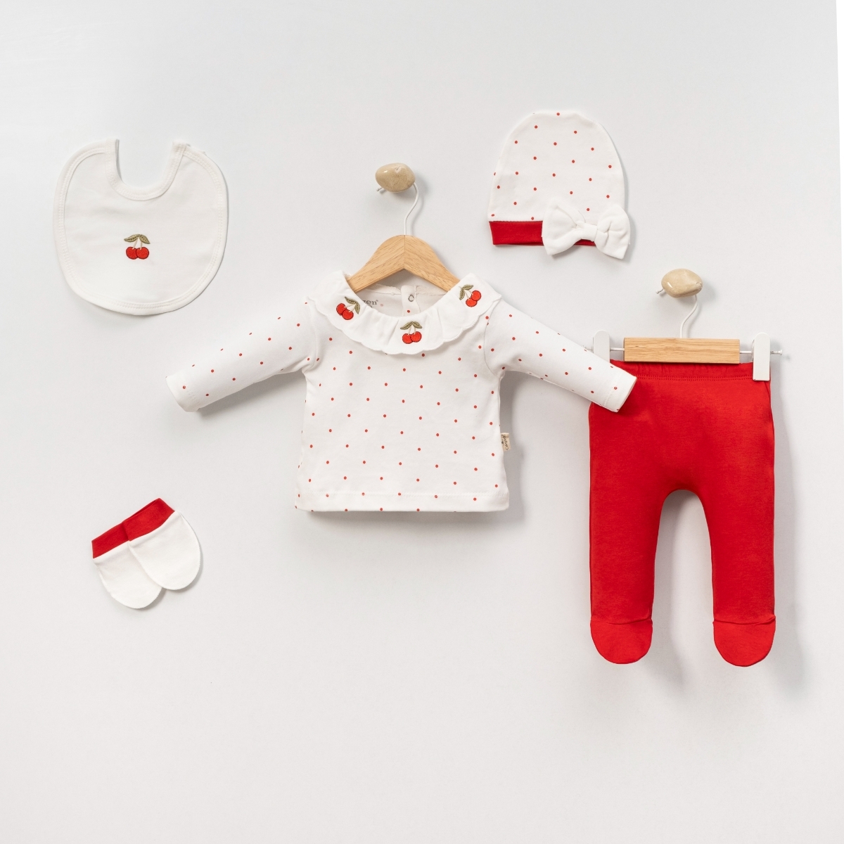 BABY CHERRY NAKIŞLI  5 LI ZIBIN SET 2089