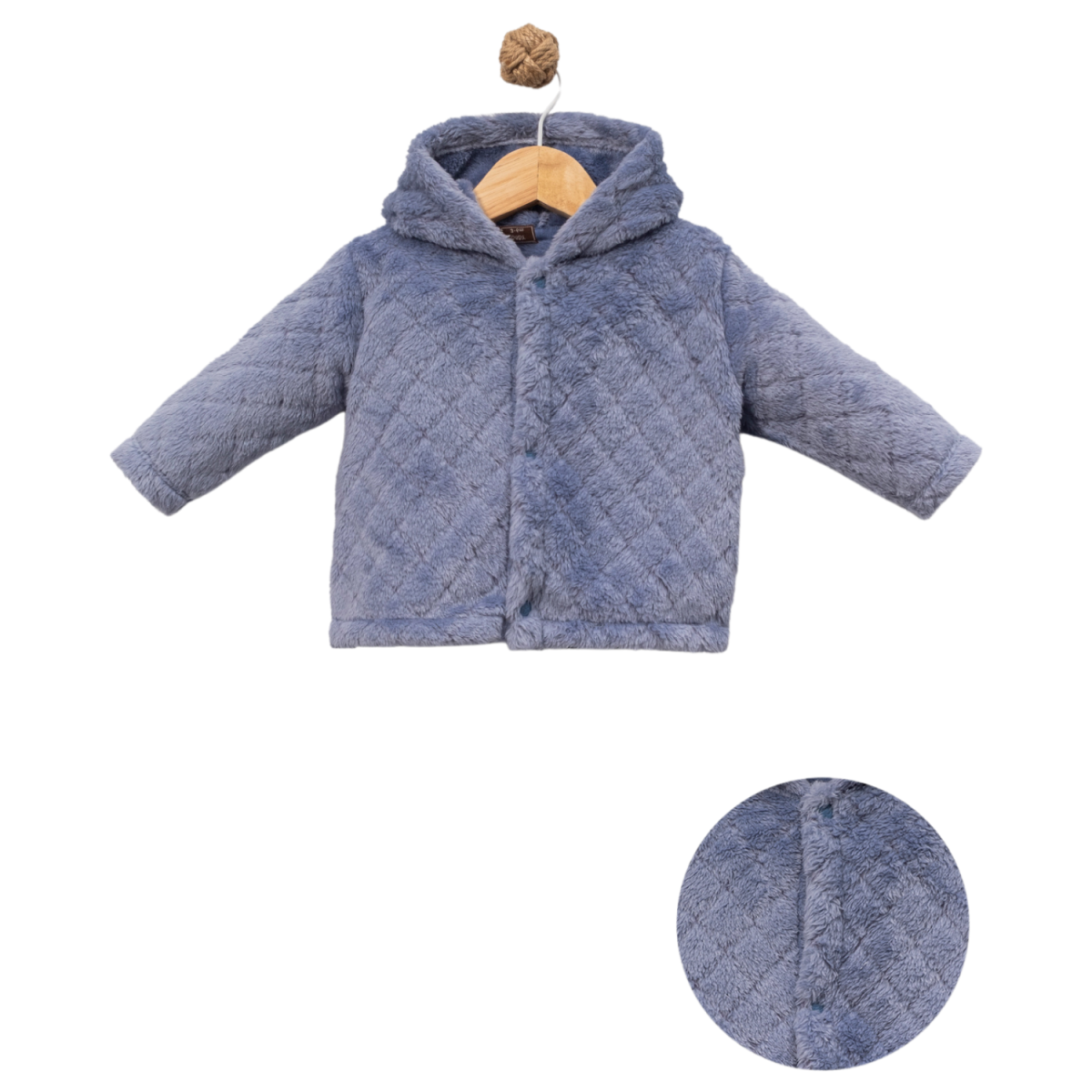 BAKLAVA DESENLİ WELSOFT BEBE HIRKA 60056