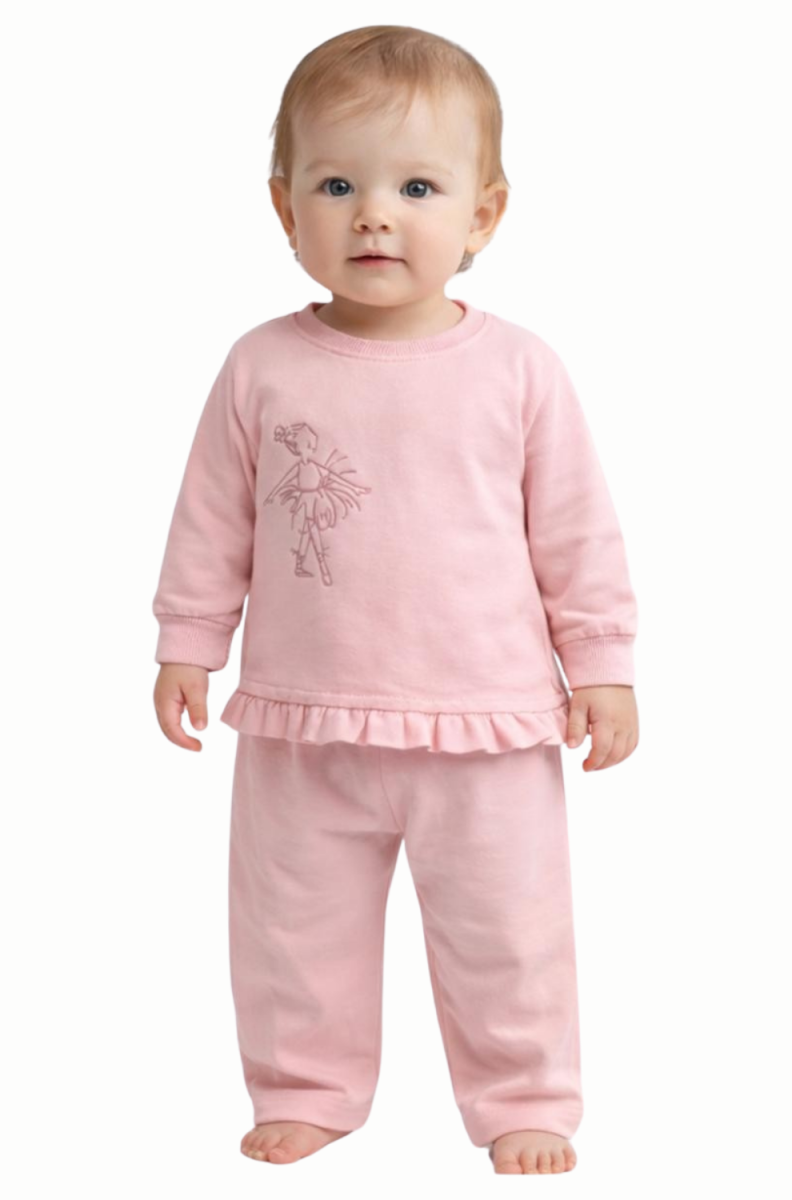 BALERİN NAKIŞLI KIZ BEBE TAKIM 2693