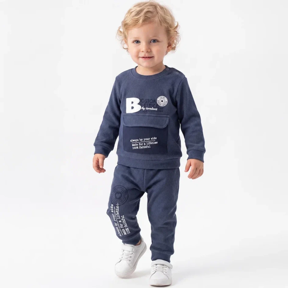 BASKILI CEPLİ İNTERLOK ERKEK BEBE TAKIM 27181