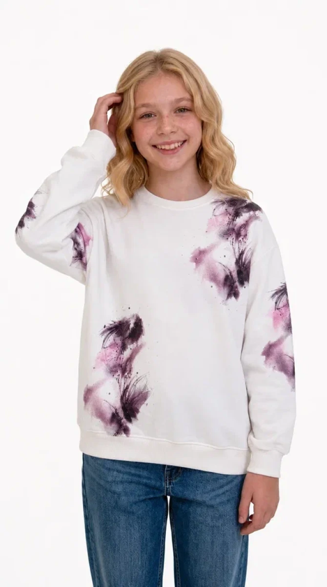 BATİK DESEN 2 İP KIZ ÇOCUK SWEAT R26855
