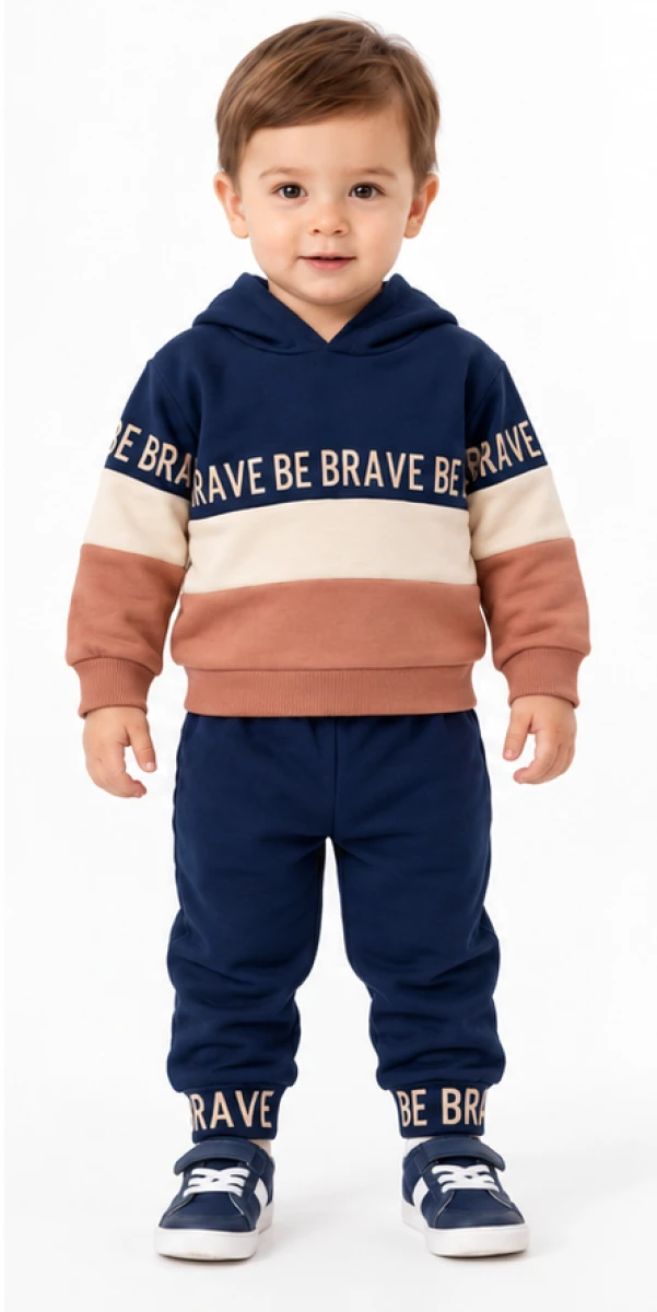 BE BRAVE BASKILI 3 İP ERKEK BEBE TAKIM 26930
