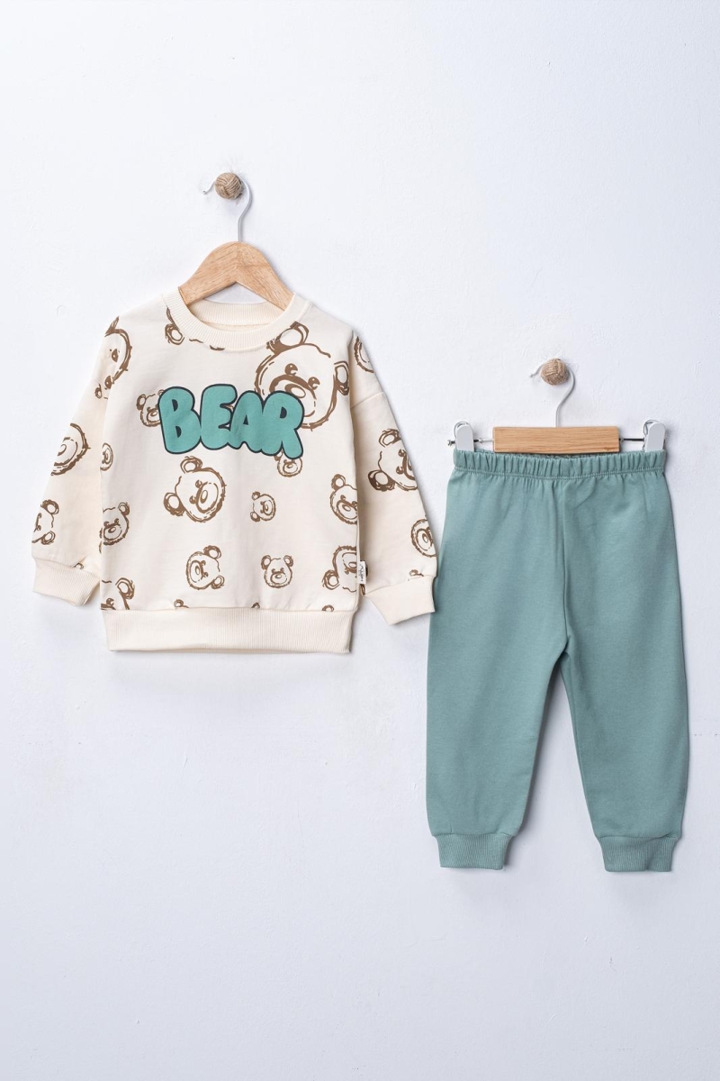 BEAR BASKILI PENYE ERKEK BEBE TAKIM 26630