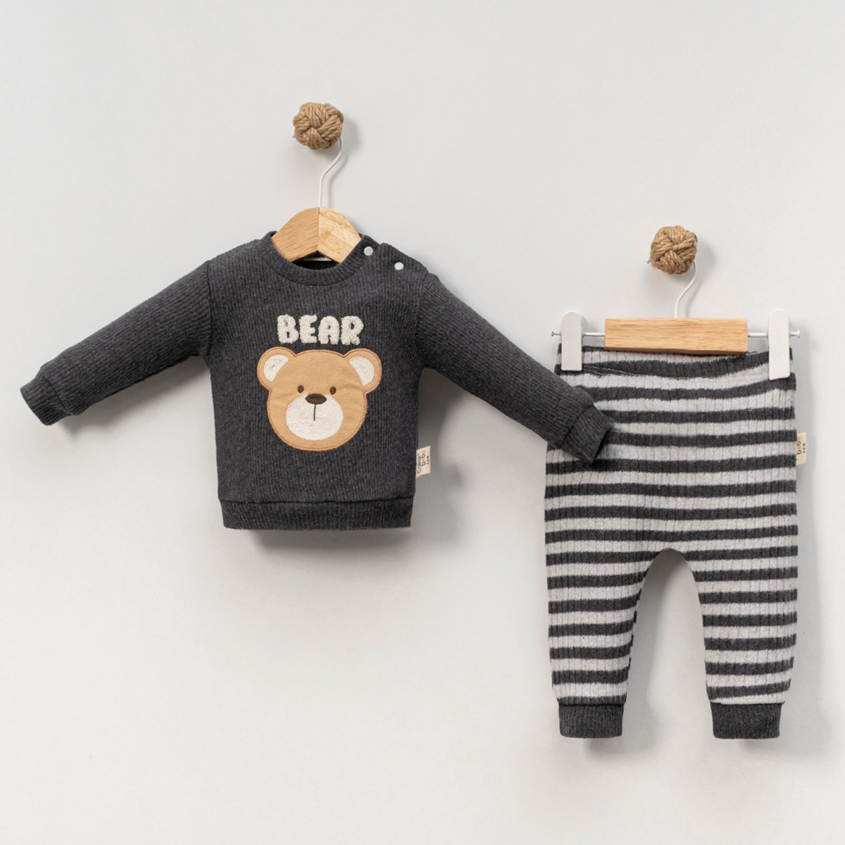 BEAR NAKIŞLI 2 Lİ ERKEK BEBE TAKIM 70174