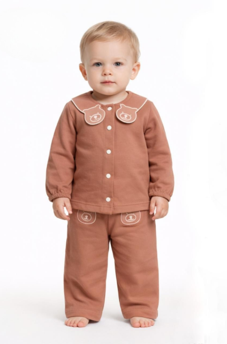 BEAR NAKIŞLI ÇITÇITLI KIZ BEBE TAKIM 2698