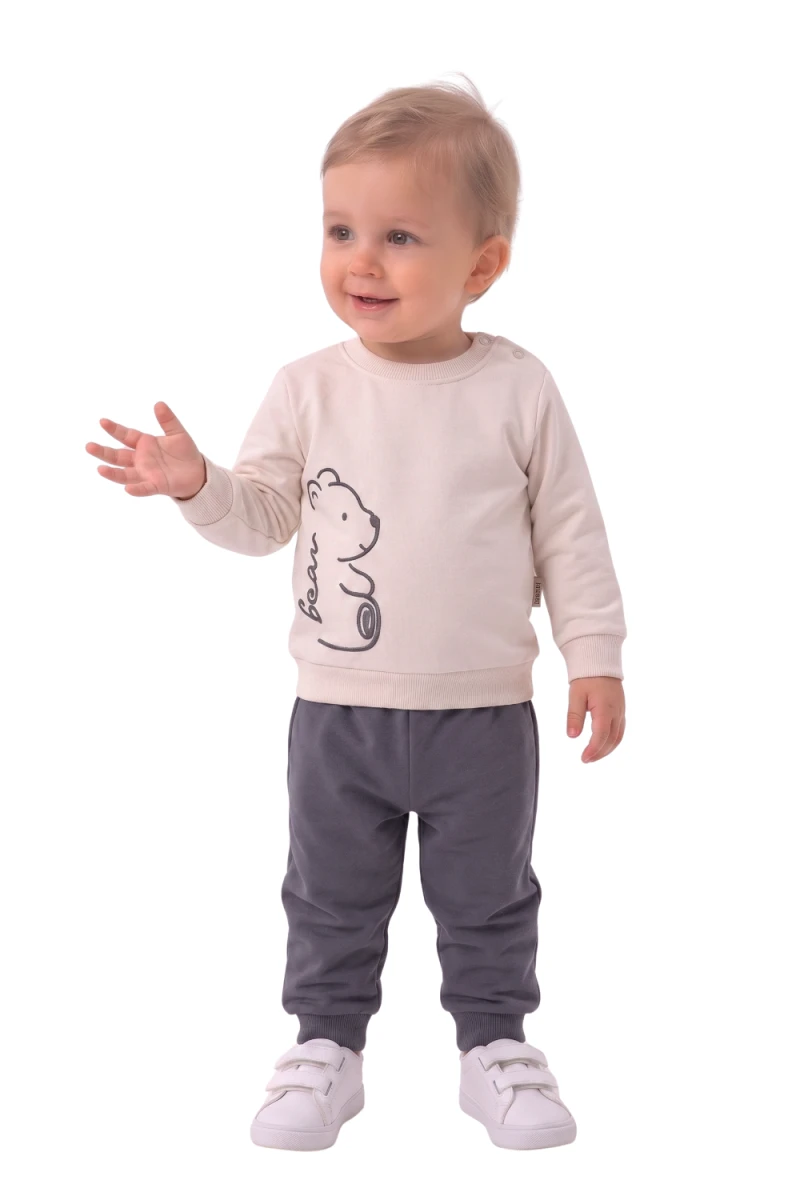 BEAR NAKIŞLI ERKEK BEBE TAKIM 4051