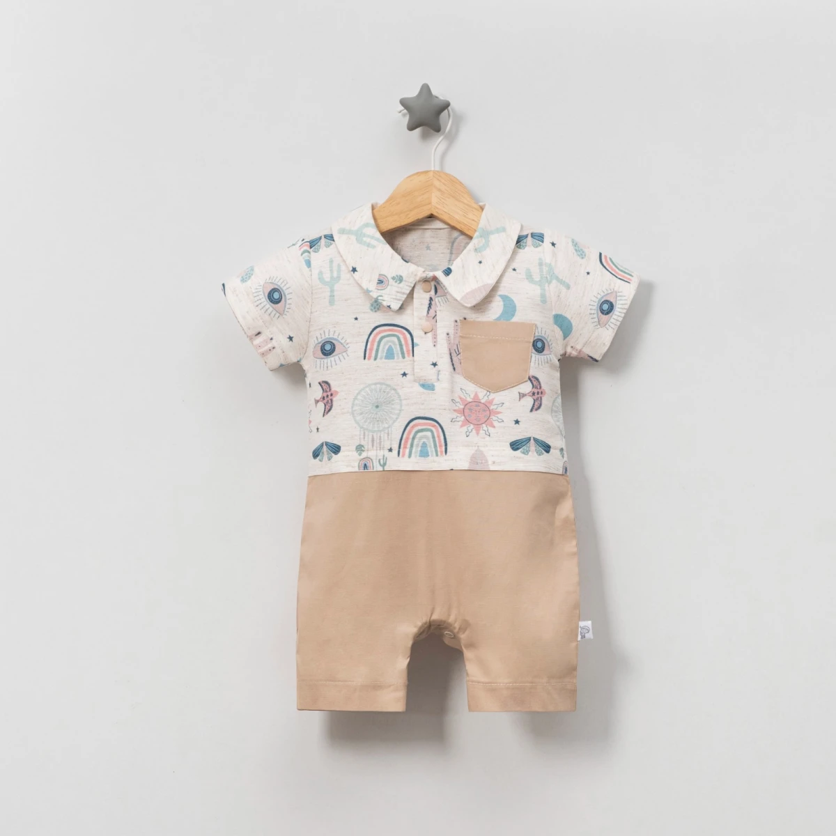 BEATİFUL EYED YAKALI ERKEK BEBE TULUM 3372