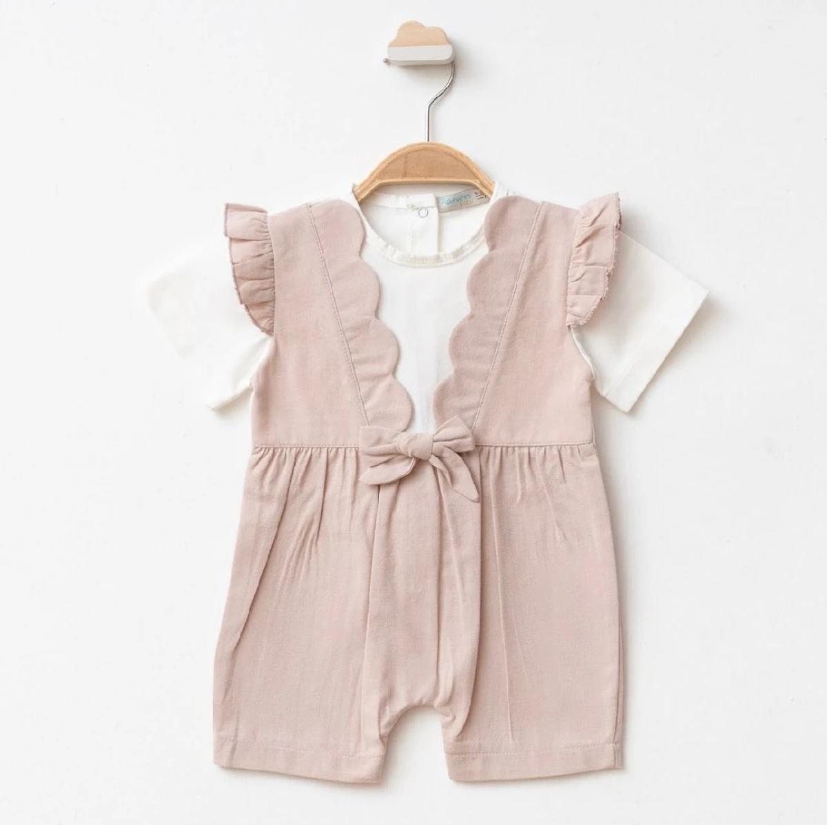 BELDEN FİYONKLU FIRFIRLI KIZ BEBE TULUM 7816