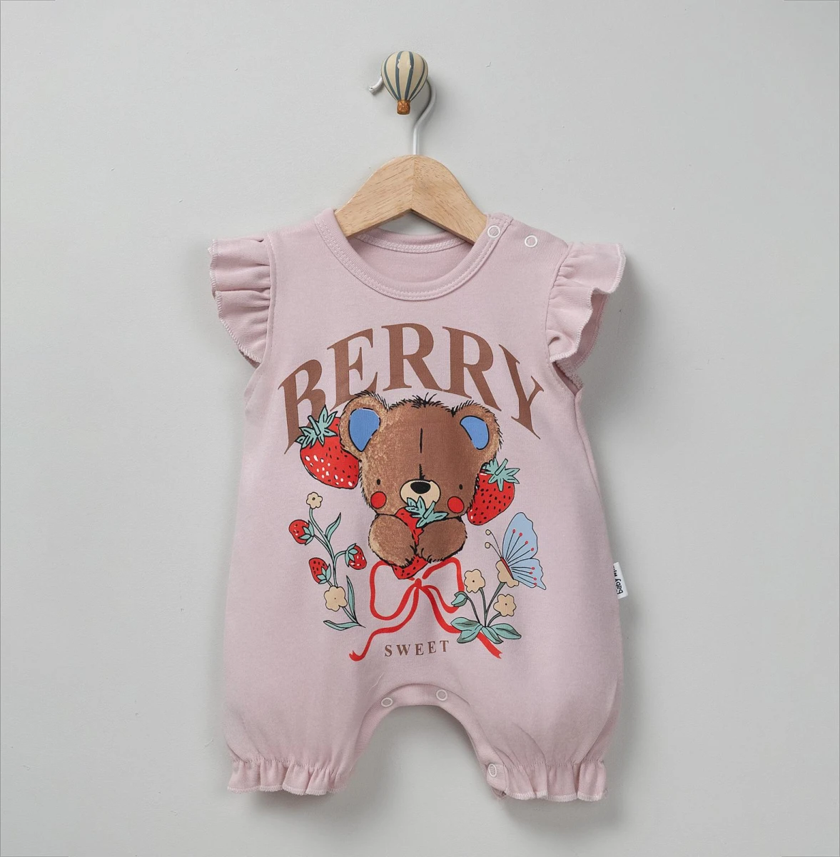 BERRY AYICIK BASKILI YAZLIK KIZ BEBE TULUM 457