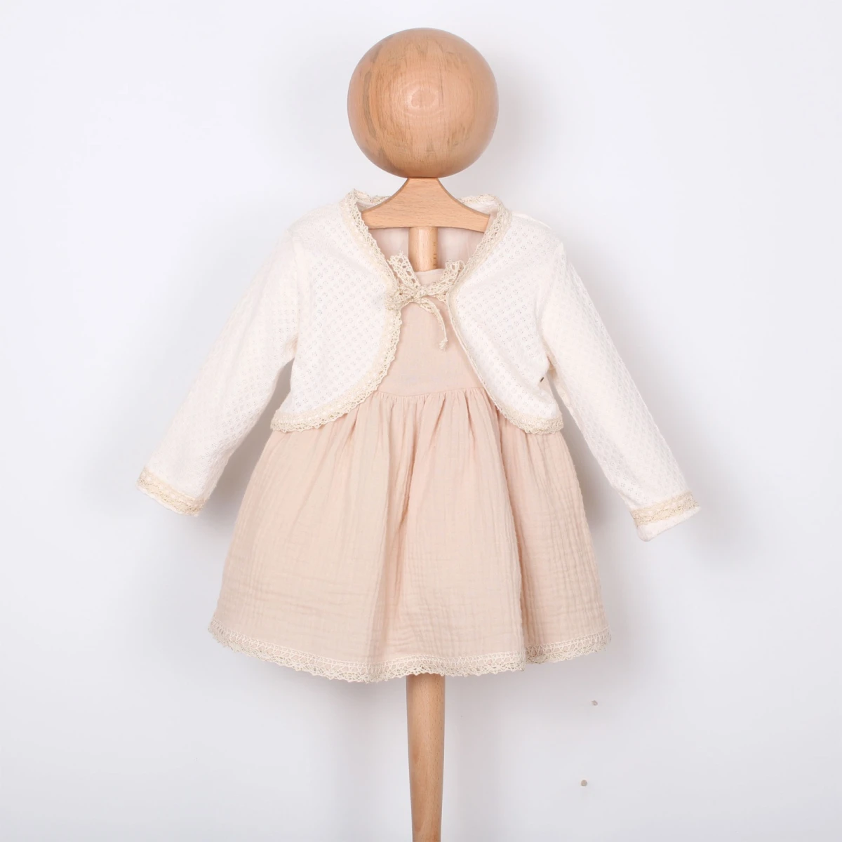 BOLEROLU KIZ BEBE ELBİSE 1372