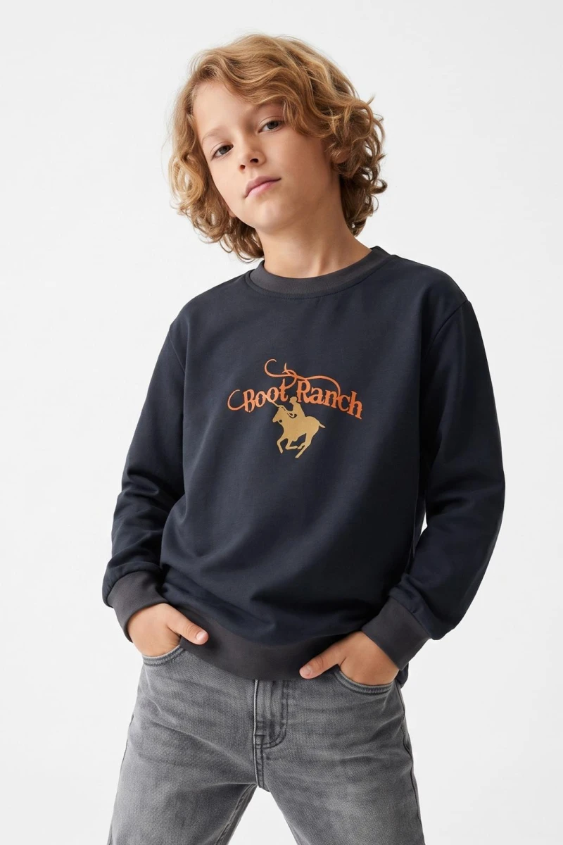 BOOT RANCH BASKILI 2 İP ERKEK ÇOCUK SWEAT   1464