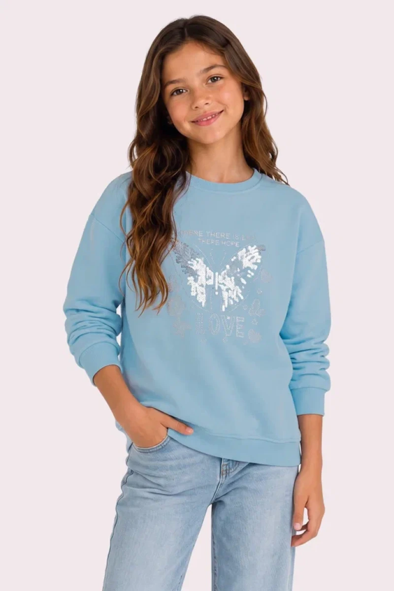 BUTTERFLY 3 İP KIZ ÇOCUK SWEAT R26860