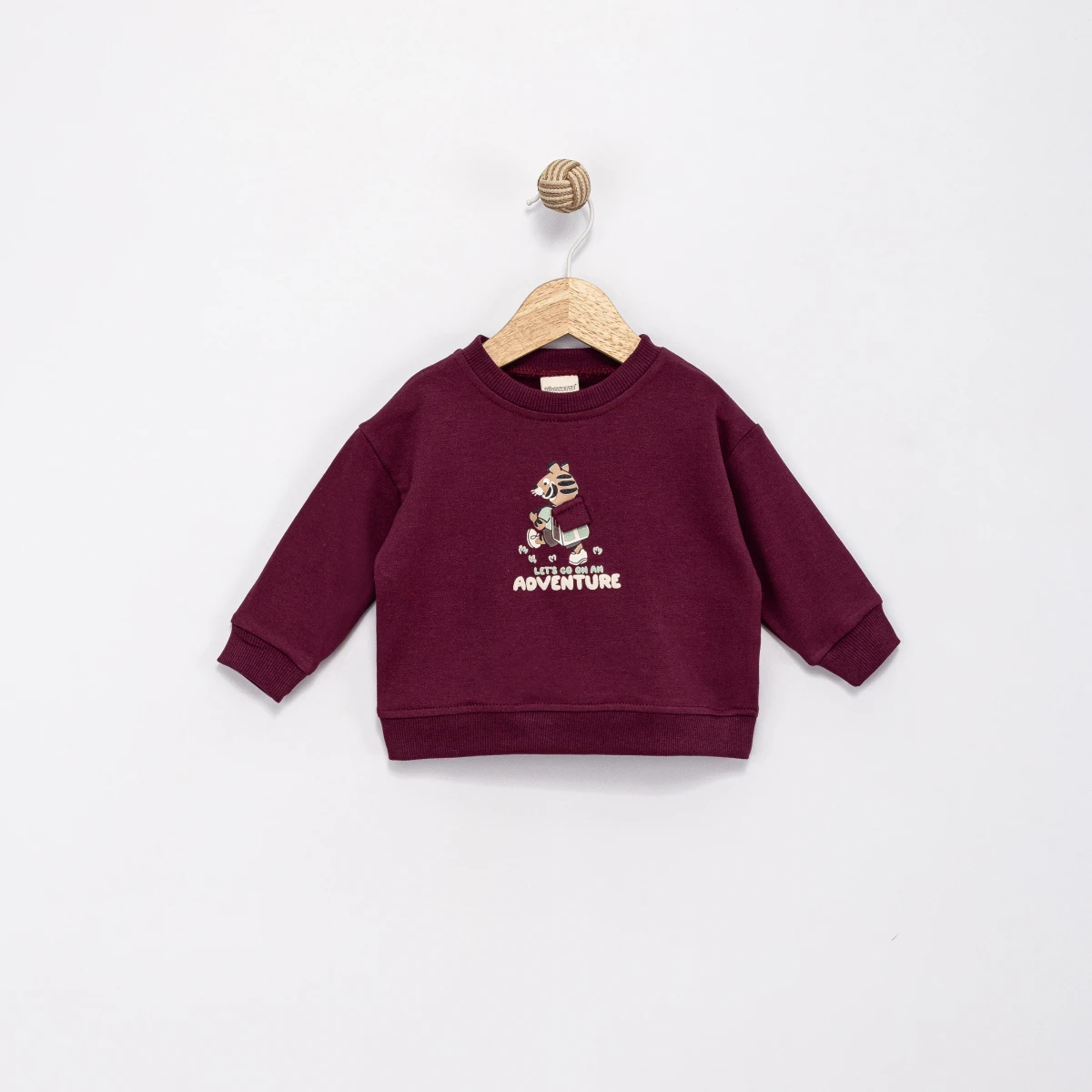 ÇANTALI KAPLAN 2 İP ERKEK BEBE SWEAT 0394-1