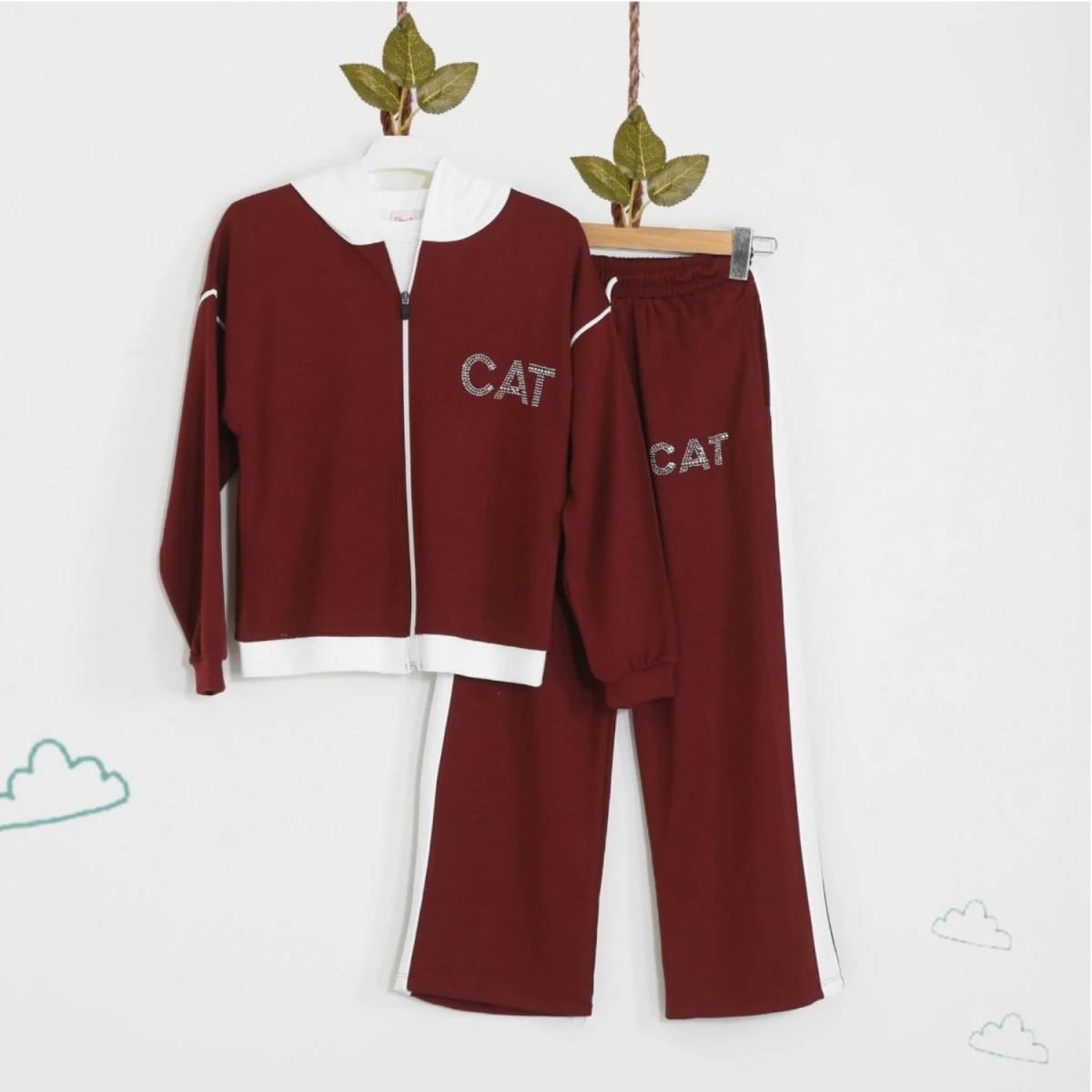 CAT TAŞLI 3 LÜ OYSHO KIZ ÇOCUK TAKIM 3913