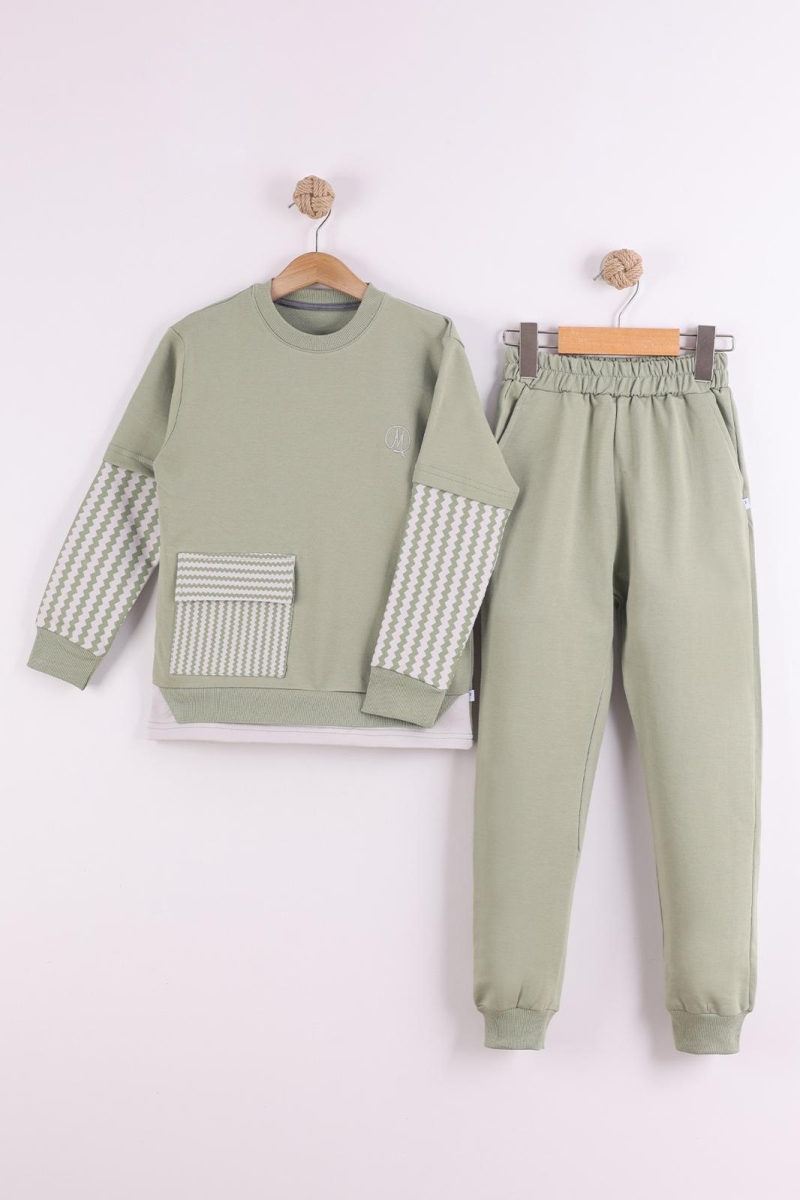 CEP DETAYLI ERKEK ÇOCUK MEVSİMLİK TAKIM 1388