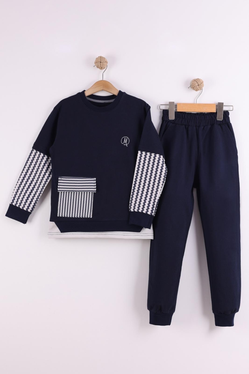 CEP DETAYLI ERKEK ÇOCUK MEVSİMLİK TAKIM 1389