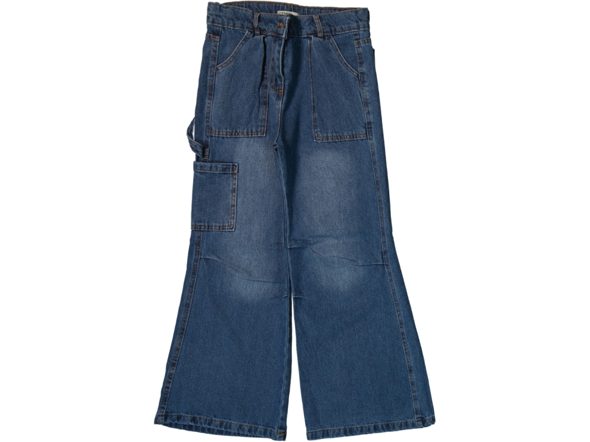 CEP PİLELİ  KIZ KOT PANTOLON 