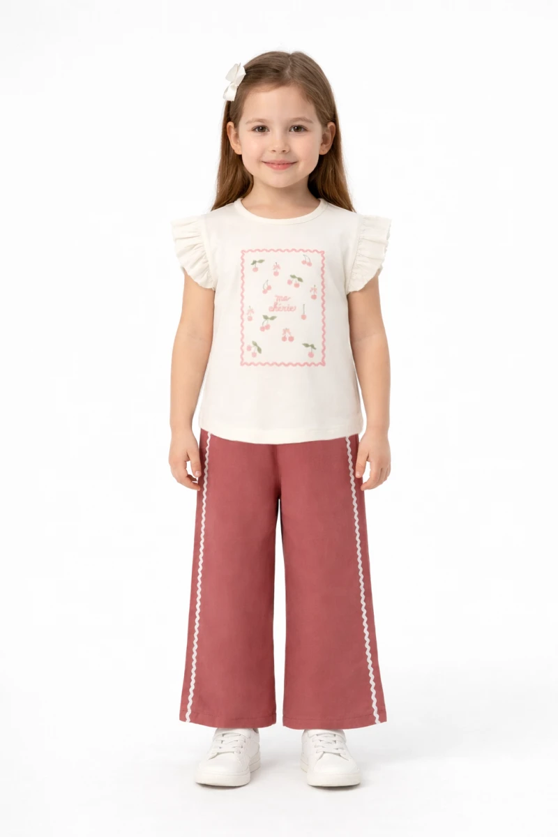 CHERY BASKILI KIZ ÇOCUK İKİLİ TAKIM 3135