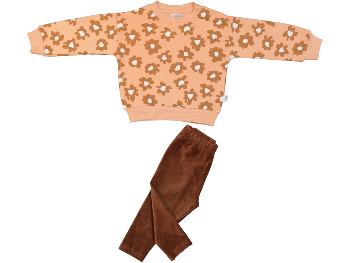 ÇİÇEK BASKILI 3 İP KIZ BEBE TAKIM 25994