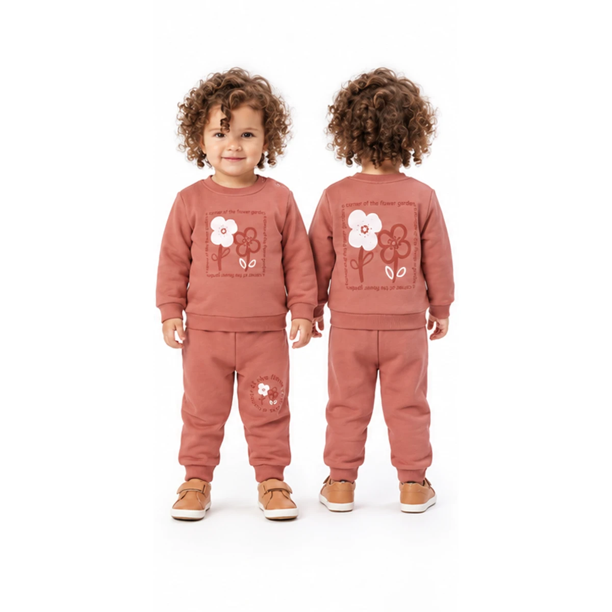 ÇİÇEK BASKILI 3 İP KIZ BEBE TAKIM 26992
