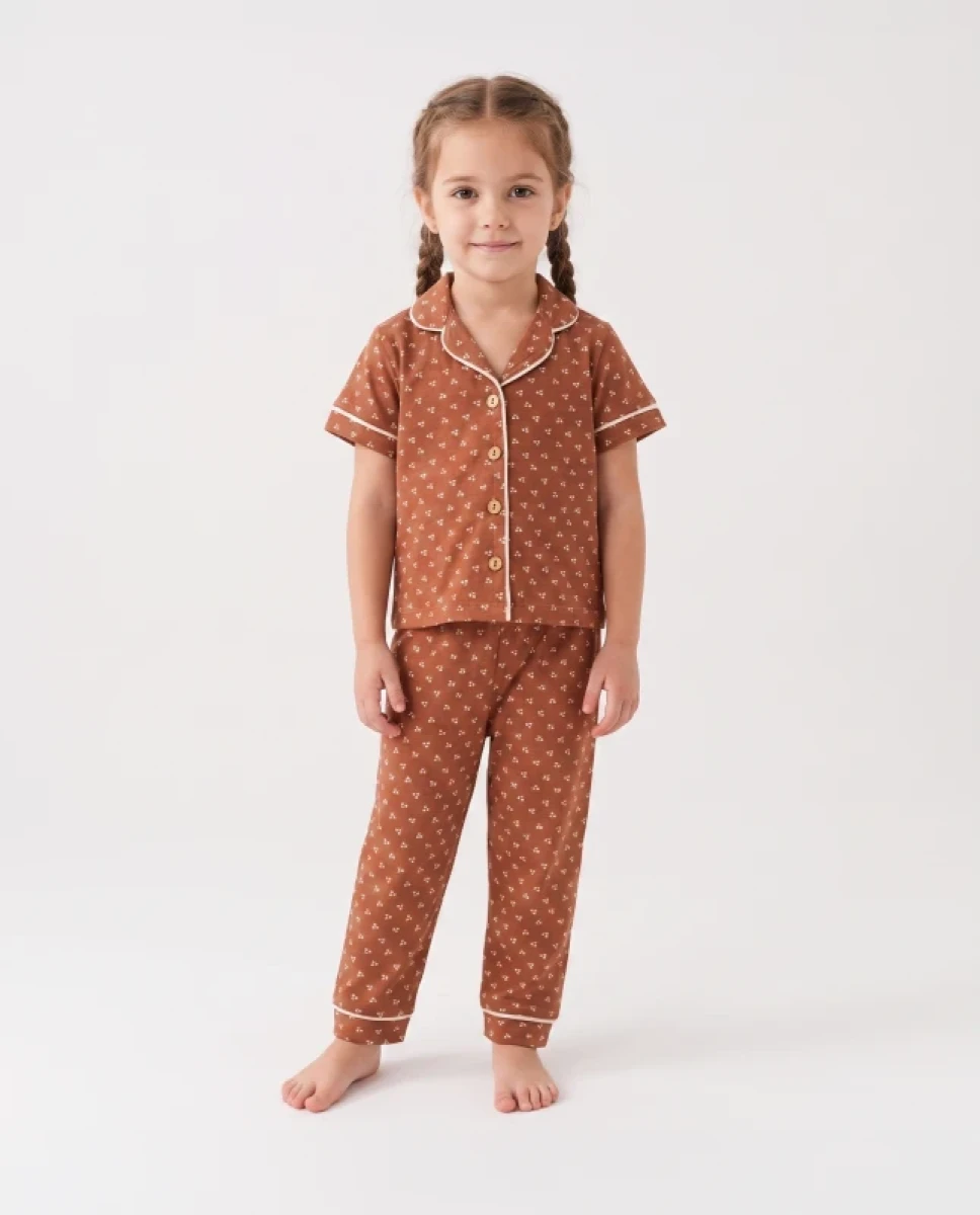 ÇİÇEK BASKILI KIZ ÇOCUK PİJAMA TAKIM 6138