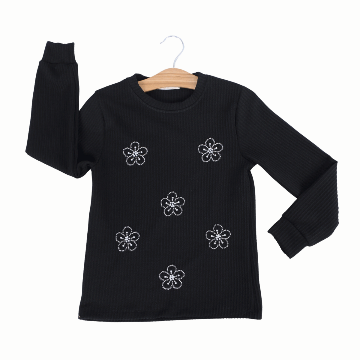 ÇİÇEK BONCUK İŞLEMELİ KIZ ÇOCUK BADİ 7088