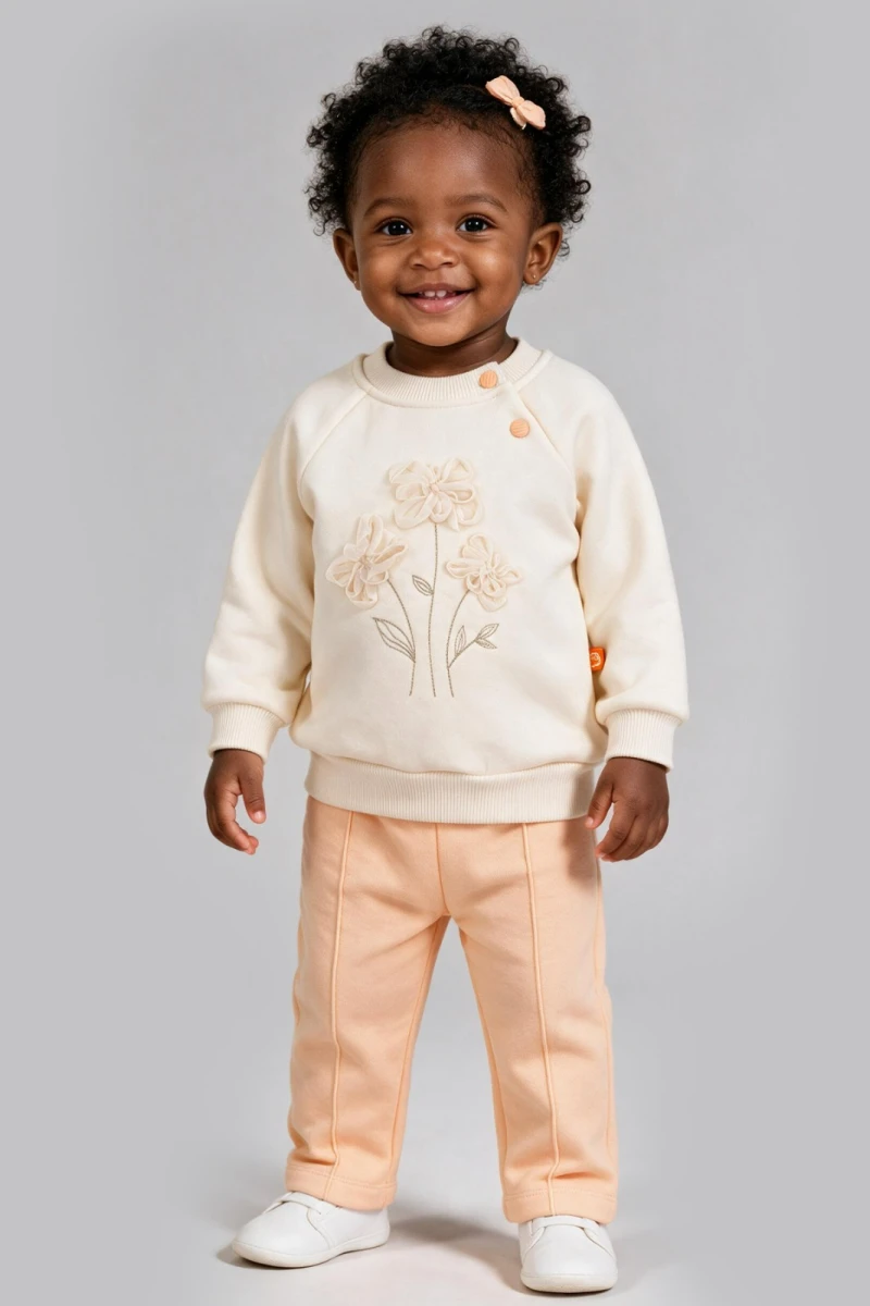ÇİÇEKLİ 3 İP KIZ BEBE TAKIM 2643