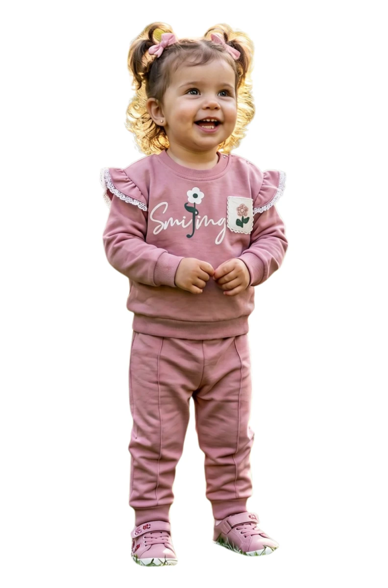ÇİÇEKLİ KIZ BEBE TAKIM 26691